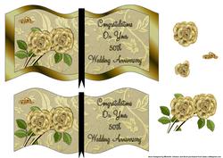 Golden Wedding Anniversary Book Sheet