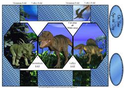 Dinosaur Octagon Shaped Pop-up Card