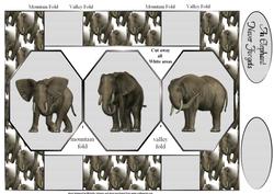 An Elephant Never Forgets Octagon Shaped Pop-up Card