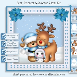 Bear, Reindeer And Snowman Mini Kit 2