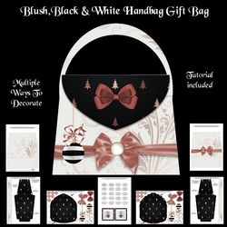 Blush, Black & White Handbag Gift Bag Kit