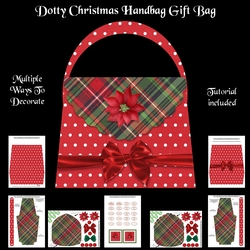 Dotty Christmas Handbag Gift Bag Kit