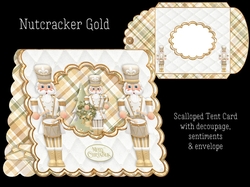 Nutcracker Gold Tent Card with Envelope