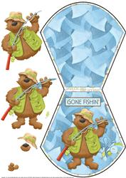 Gone Fishin' Wobble Card