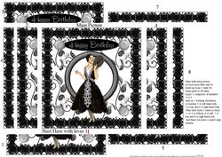 Monochrome Vintage Lady Spiral Edge Stacker