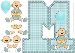One Shaped Card with Decoupage for a Boy