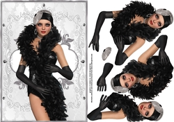 Flapper Dancer Lady Card Front
