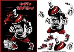 Graffiti birthday Card Front