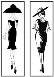 Black & White Elegant Ladies 2 Large DL Quick Card