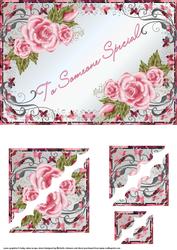 Someone Special Pink Rose Deckle Edge Stacker