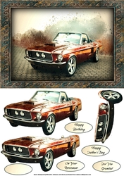 Vintage Car Card Front