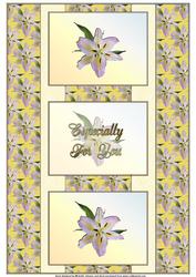 Lily 3 Panel Fold Back Card