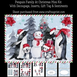 Penguin Family At Christmas Mini Kit