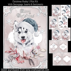Christmas Husky 1 Mini Kit