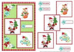 Christmas Critters Three Square Quick Card