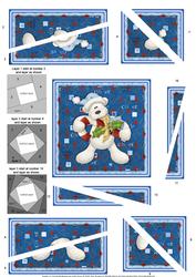 Christmas Bear Spiral Triangle Edge Stacker