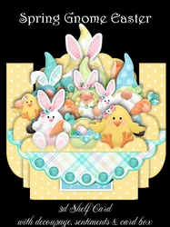 Spring Gnome Easter 3D Shelf Card with Card Box