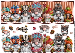 African Tribal Gnomies Large DL Card