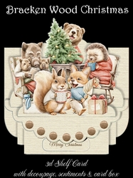 Bracken Wood Christmas 3D Shelf Card Kit with Card Box