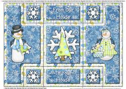 Mr & Mrs Snowman Tri Fold Shutter Card