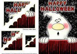 Happy Halloween Ghost Deckle Edge Stacker 1