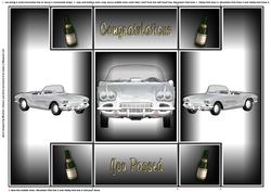 You Passed Silver Tri Fold Step Shutter Card