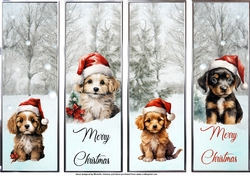 Christmas Puppies Bookmarks
