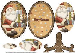 Santa Christmas Plate Card