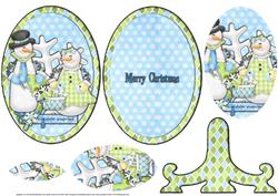 Winter Wonderland Christmas Plate Card with Pyramage