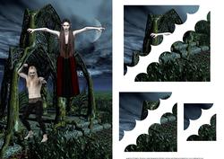 Vampires on the Loose Deckle Edge Stacker