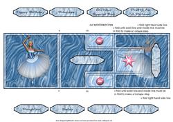 Ballerina in Blue T-step Tri Fold