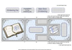 Boys Christening T-step Tri Fold