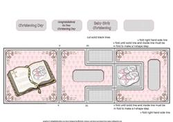 Girls Christening T-step Tri Fold