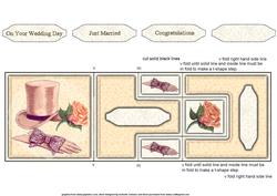 Wedding Hat T-step Tri Fold