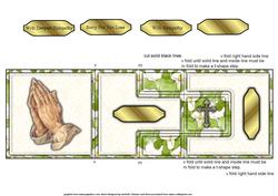 Praying Hands Sympathy T-step Tri Fold