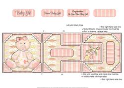 Cute New Baby Girl T-step Tri Fold
