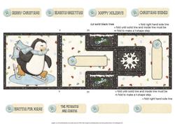 Ice Skating Penguin T-step Tri Fold