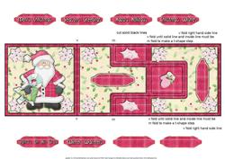 Winter Warmers Santa Pink T-step Tri Fold