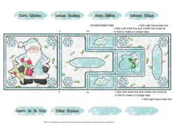 Winter Warmers Santa Blue T-step Tri Fold
