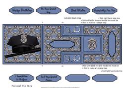 Police Hat T-step Tri Fold