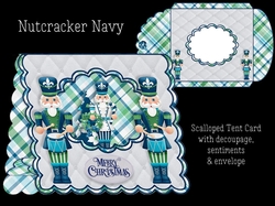 Nutcracker Navy Tent Card with Envelope