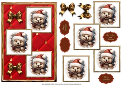 Beary Christmas Three Square Quick Card