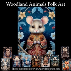 Woodland Animals Folk Art