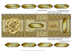 50th Golden Wedding Anniversary T-step Tri Fold