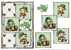 St Patricks Galway Sheep Three Square Quick Card