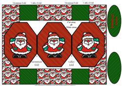 Cute Santa Pop Up Octagon Fold Card