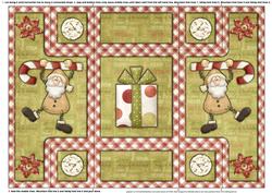Hanging Around for Santa Tri Fold Shutter Card