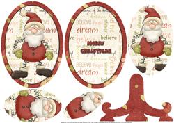 Springy Santa Plate Card with Pyramage