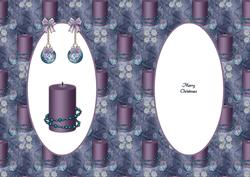 Christmas Candle and Baubles Insert