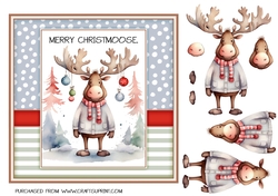Merry Christmoose Card Front